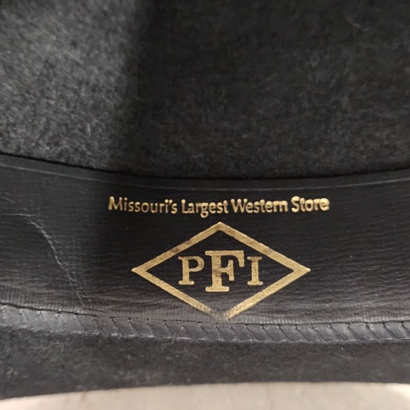 PFI Ladies 100% Wool Western Hat Small Black Fedora Conchos Made‎ In USA Woven - Picture 4 of 10